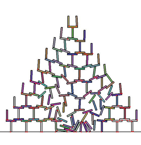 pyramid stack of dominos